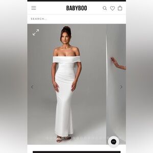 Elegant Off-Shoulder White Dress - Joanna Maxi Dress - Ivory